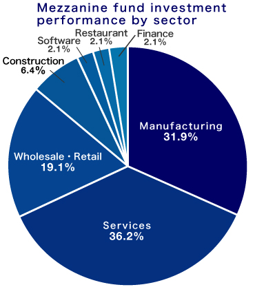 Mezzanine fund investment performance by sector